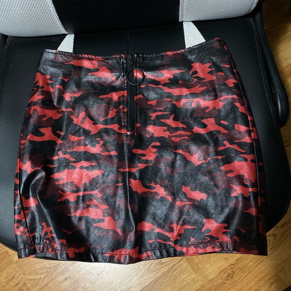red camo skirt